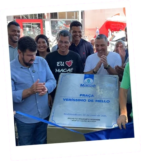 Alan Mansur em evento na comunidade